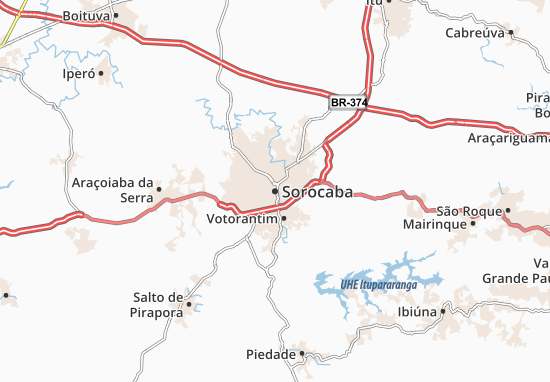 Karte Stadtplan Sorocaba