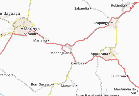 Karte Stadtplan Mandaguari