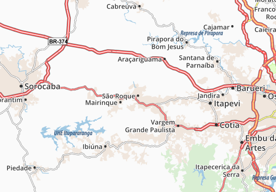 Karte Stadtplan São Roque
