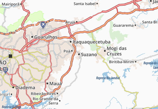 Karte Stadtplan Suzano