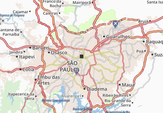 Michelin Landkarte Sao Paulo Stadtplan Sao Paulo Viamichelin