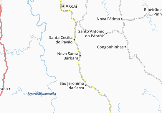 Kaart Plattegrond Nova Santa Bárbara