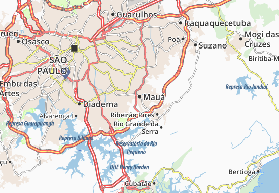 Karte Stadtplan Mauá