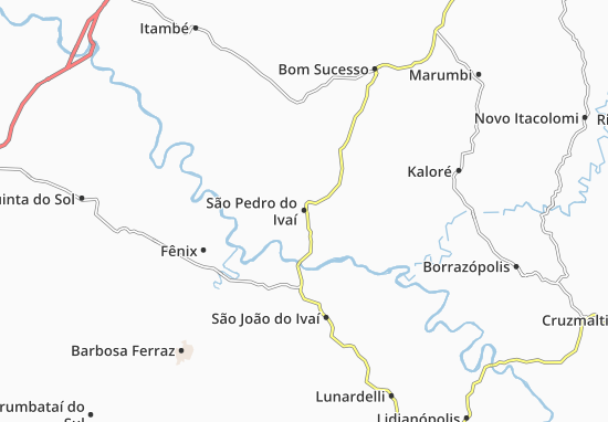 Kaart Plattegrond São Pedro do Ivaí