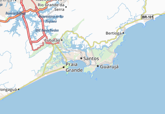 Karte Stadtplan Santos