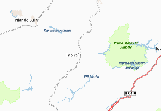 Karte Stadtplan Tapiraí