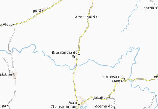 Mapa Brasilândia do Sul