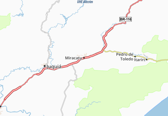 Karte Stadtplan Miracatu