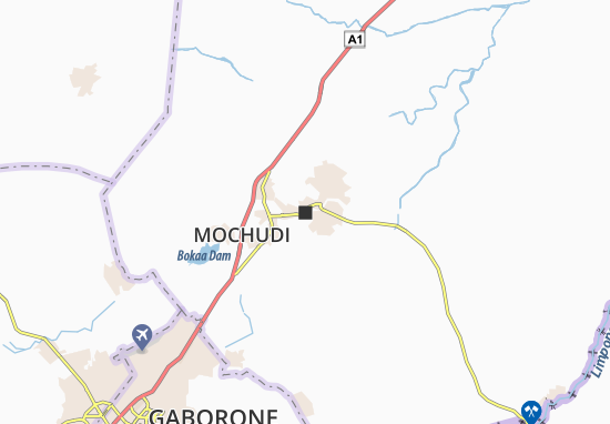 Mapa Mochudi