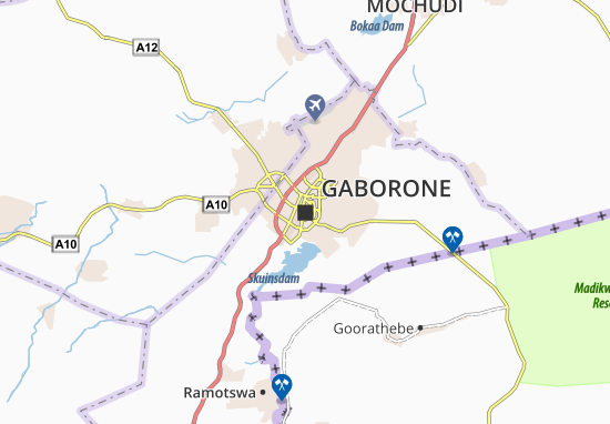 Mapa Gaborone