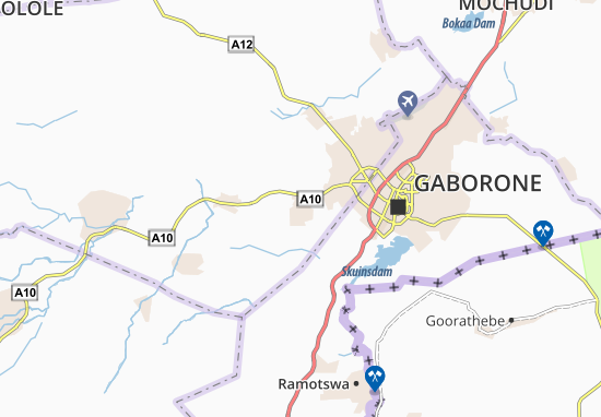 Mapa Gabane