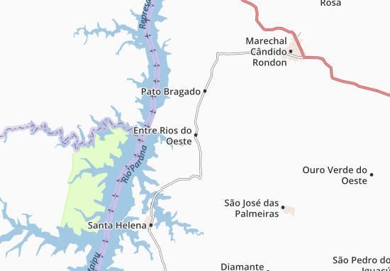 Mapa Entre Rios do Oeste