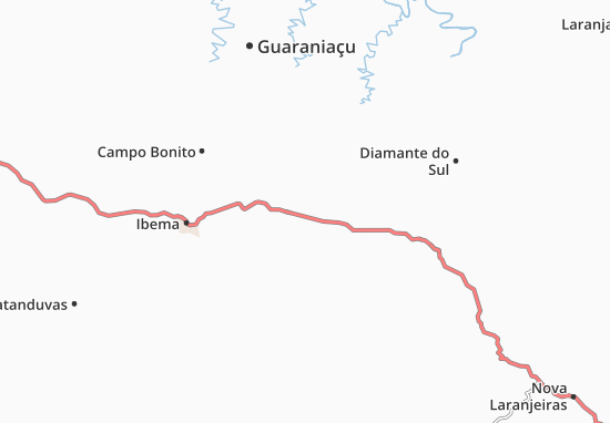 Mapa Guaraniaçu