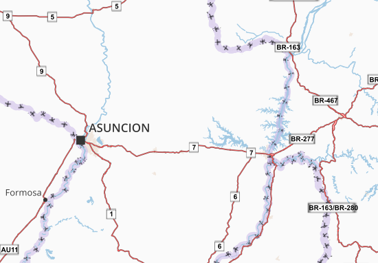 Karte Stadtplan Caaguazu
