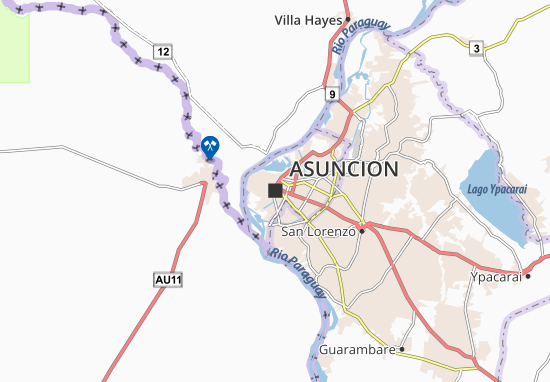 Karte Stadtplan Asuncion