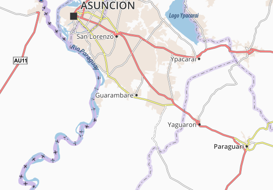 Karte Stadtplan Guarambare