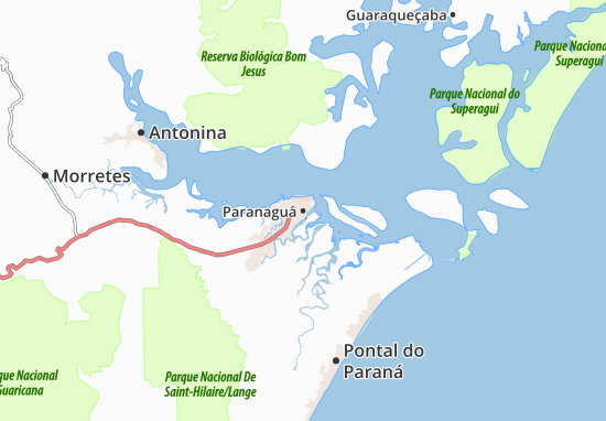 Karte Stadtplan Paranaguá
