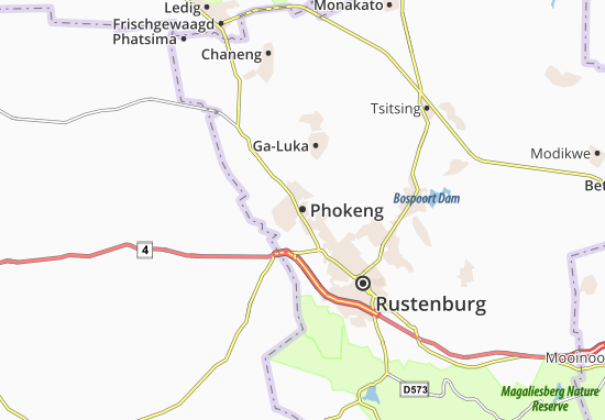 Mapa Phokeng