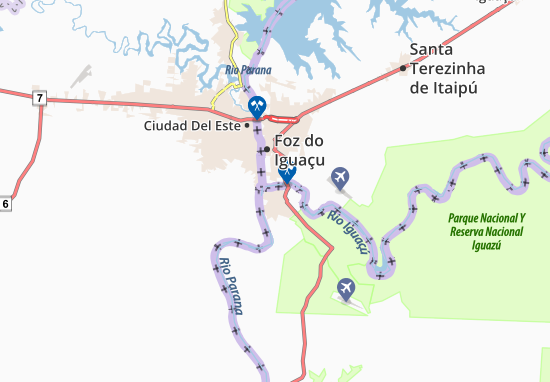 Mapa Puerto Iguazú