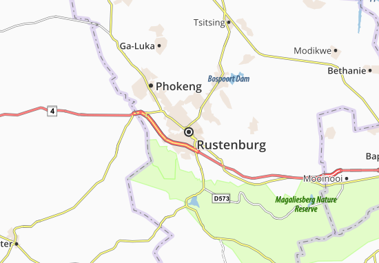 Mapa Rustenburg