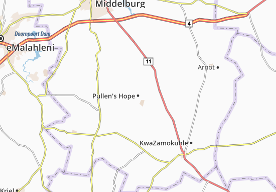 Karte Stadtplan Pullen&#x27;s Hope