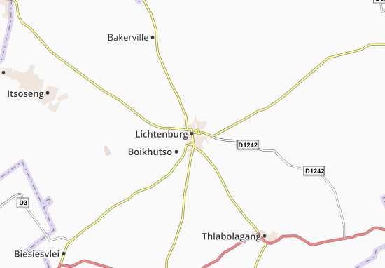 Mapa Lichtenburg