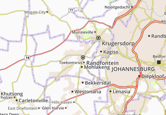 Mapa Randfontein