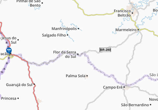 Mapa Flor da Serra do Sul