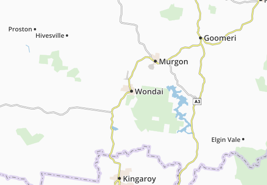 Mapa Wondai