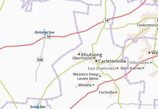 Karte Stadtplan Khutsong
