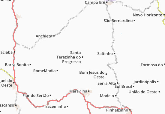 Kaart Plattegrond Santa Terezinha do Progresso