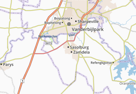 Mapa Sasolburg