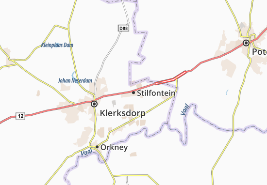 Karte Stadtplan Stilfontein