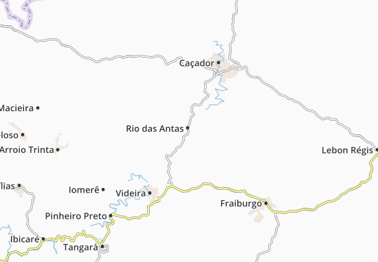 Kaart Plattegrond Rio das Antas