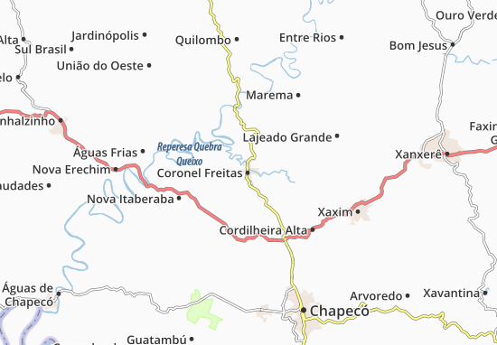 Karte Stadtplan Coronel Freitas