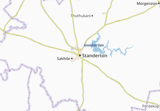Mapa Standerton