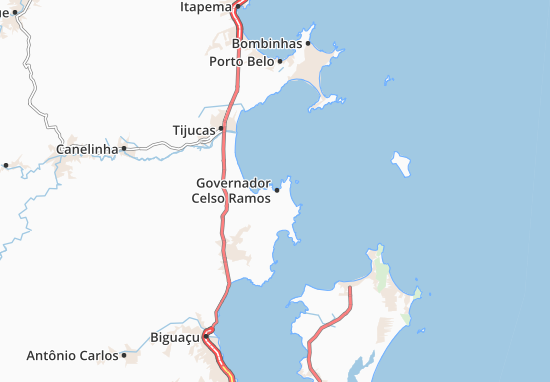 Karte Stadtplan Governador Celso Ramos