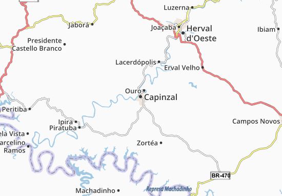 Kaart Plattegrond Capinzal