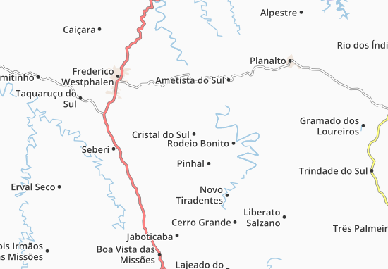 Karte Stadtplan Cristal do Sul