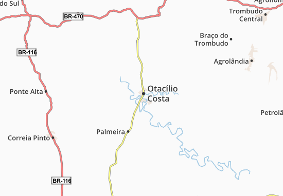 Karte Stadtplan Otacílio Costa