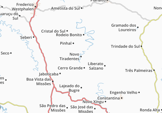 Kaart Plattegrond Novo Tiradentes