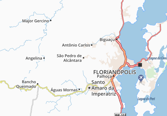 Karte Stadtplan São Pedro de Alcântara