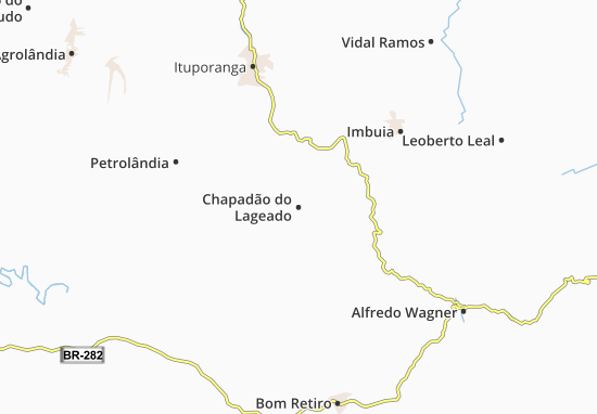 Mapa Chapadão do Lageado
