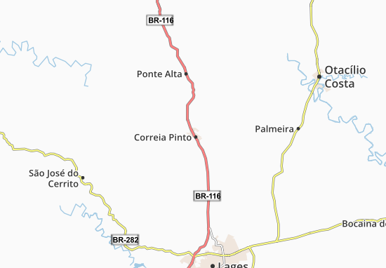 Karte Stadtplan Correia Pinto