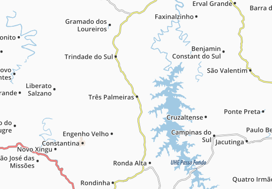 Mapa Três Palmeiras