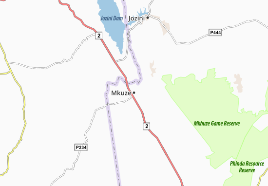 Mapa Mkuze
