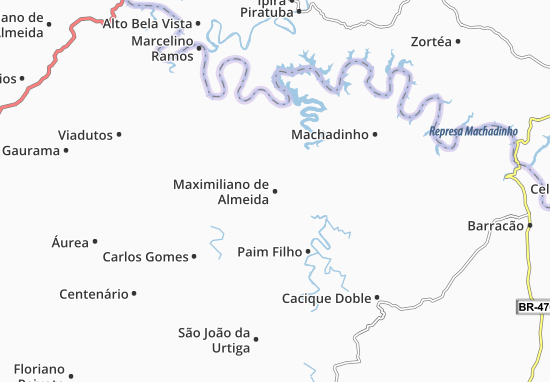 Karte Stadtplan Maximiliano de Almeida