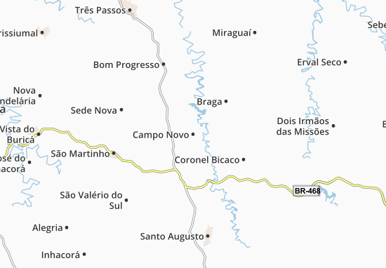 Kaart Plattegrond Campo Novo