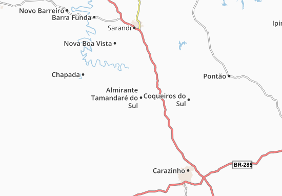 Kaart Plattegrond Almirante Tamandaré do Sul
