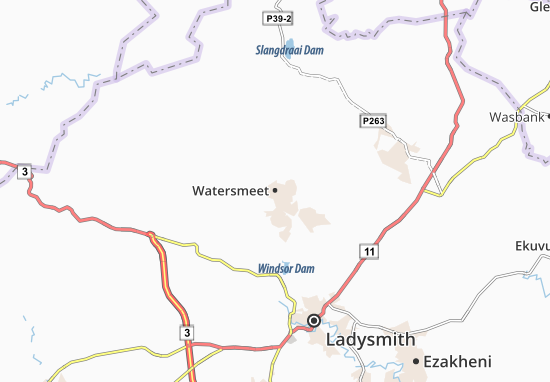 Mapa Watersmeet